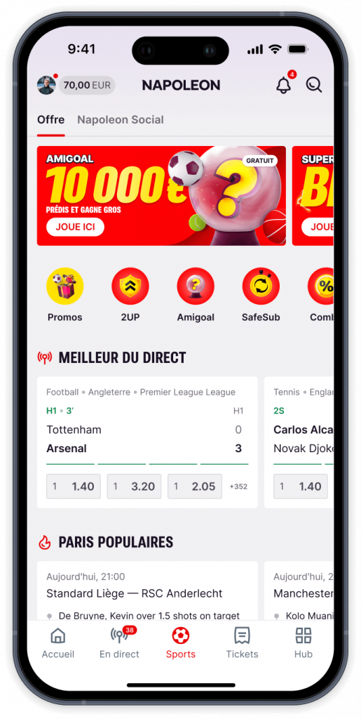 Application Napoleon Sport